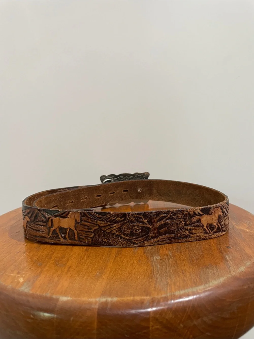 Vintage Wrangler Kids Leather Western Belt